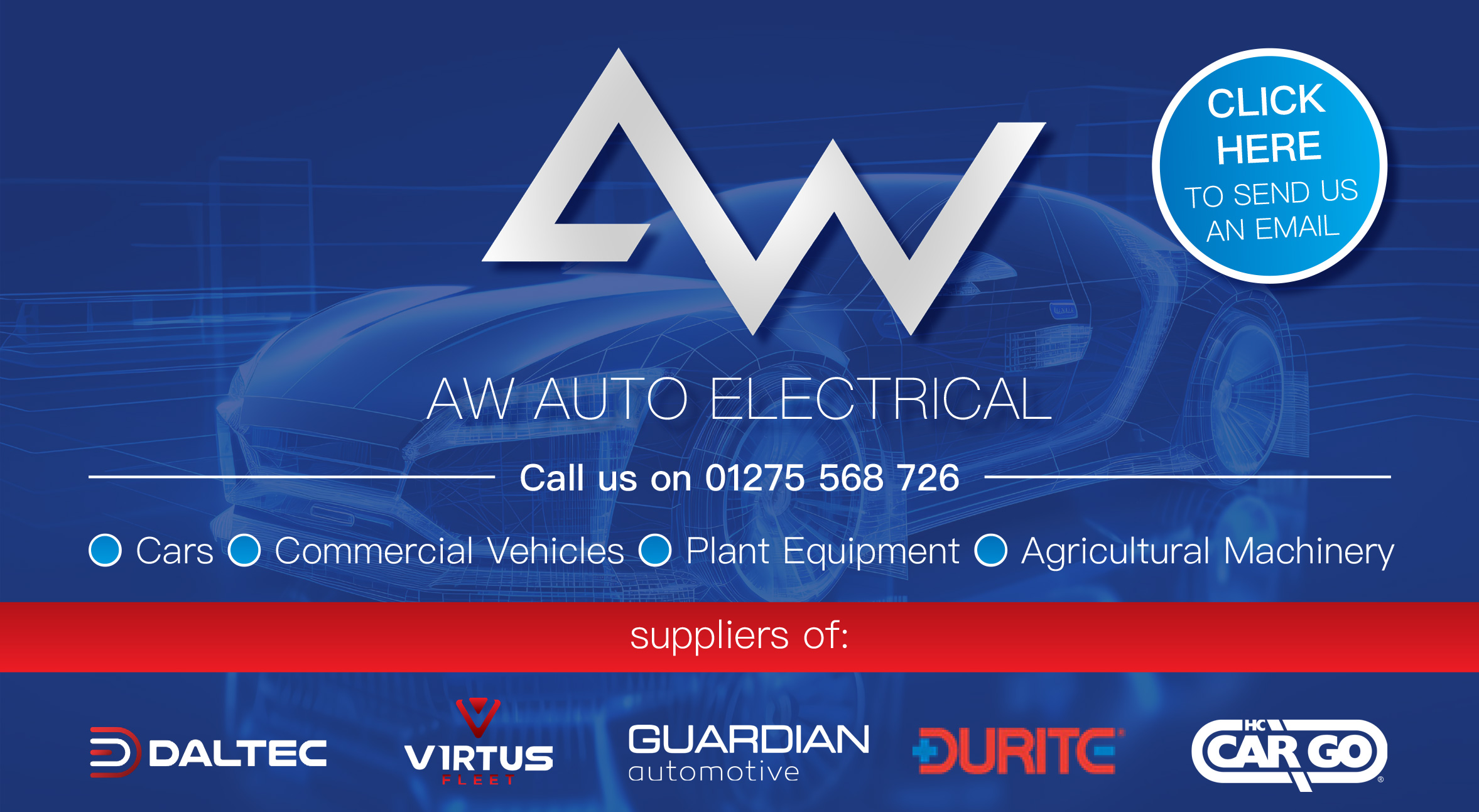 Click the email link to send us an email now